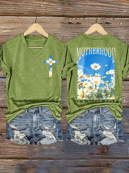 Motherhood is Kingdom Work Print T-shirt