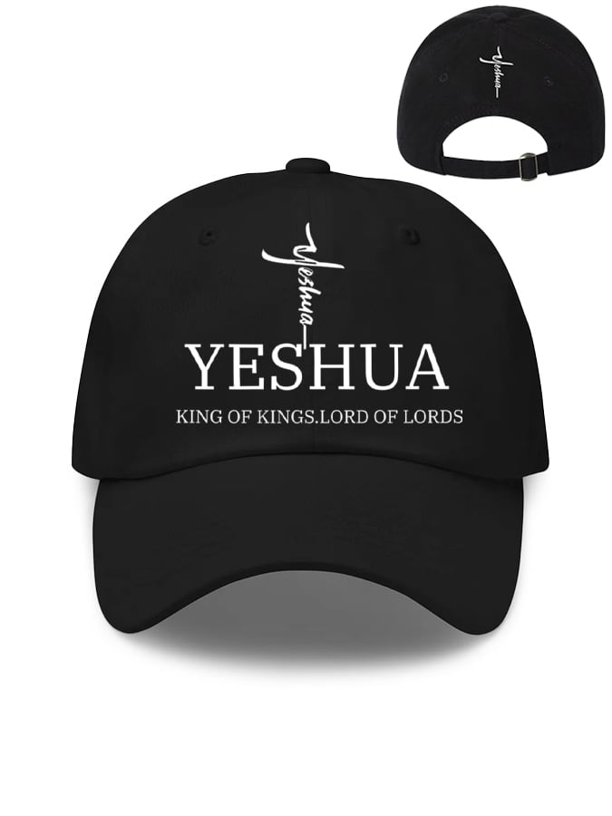 Unisex Flag Cross “Yeshua King OF Kings Lord Of Lords” Print Baseball Cap