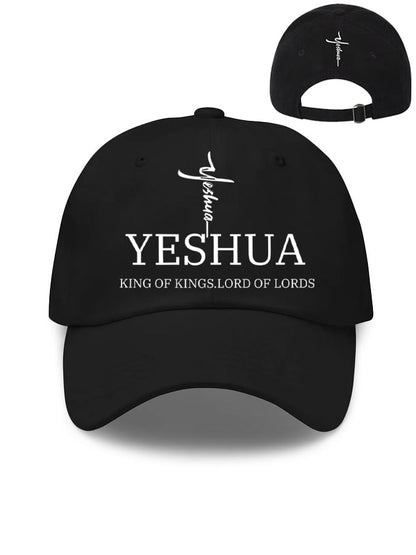 Unisex Flag Cross “Yeshua King OF Kings Lord Of Lords” Print Baseball Cap