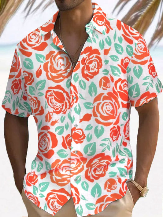 Men's Horse Racing Print Shirt (No Pockets)