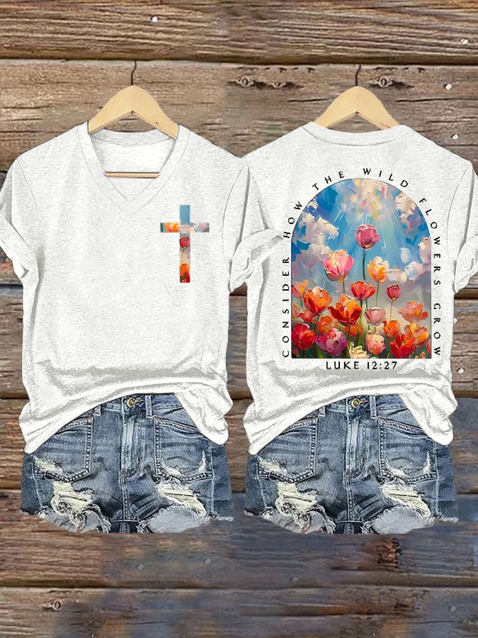 Consider  How The Wild Flowers Grow  Print T-shirt