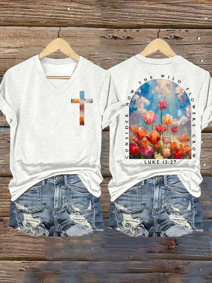 Consider  How The Wild Flowers Grow  Print T-shirt