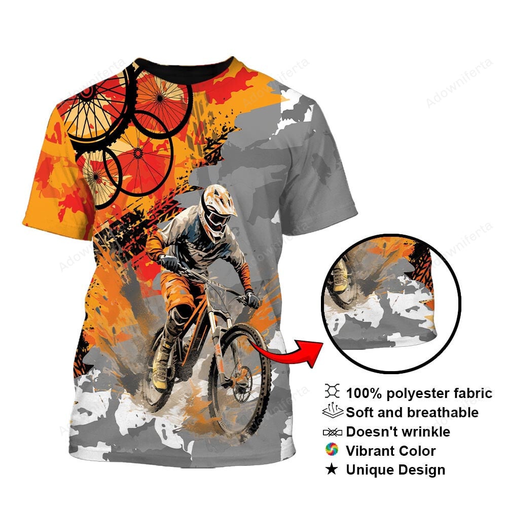 MTB Orange Camouflage T-Shirt For Men & Women