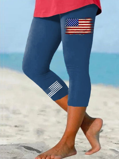 🔥Last Day 49% Off🔥Women's Vintage Flag Independence Day Casual Leggings
