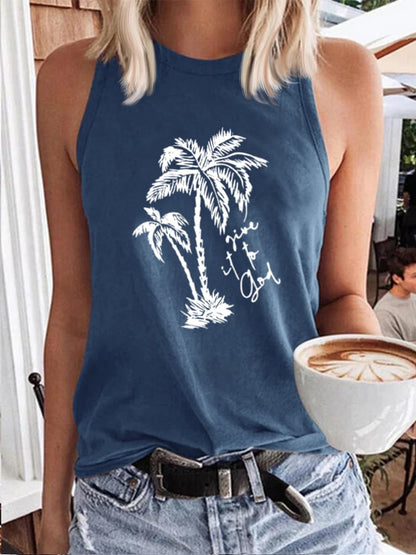 Women's Give It To God Print Vest