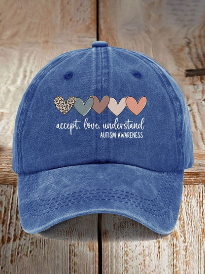 Unisex Autism Awareness Print Baseball Cap