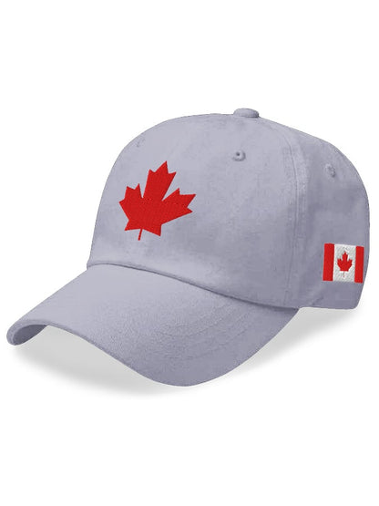 Retro Canadian Maple Leaf Print Baseball Cap