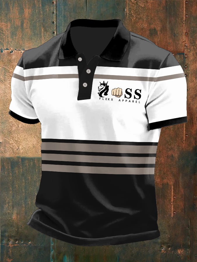 Lässiges Poloshirt für Herren mit Buchstabendruck