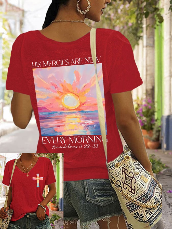 Women's His Mercies Are New Every Morning Feeling T-Shirt
