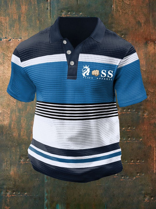Business-Poloshirt mit Waffel-Print für Herren
