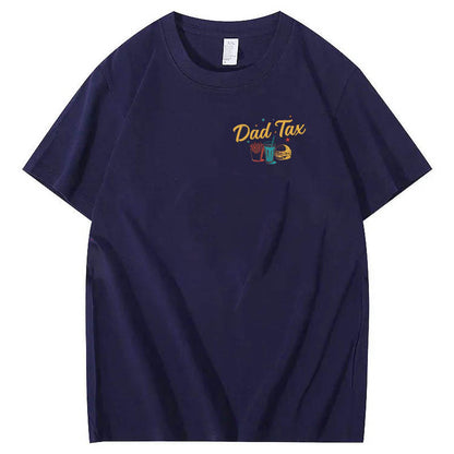 Official Dad Tax Pattern Print 100%Cotton T-Shirt