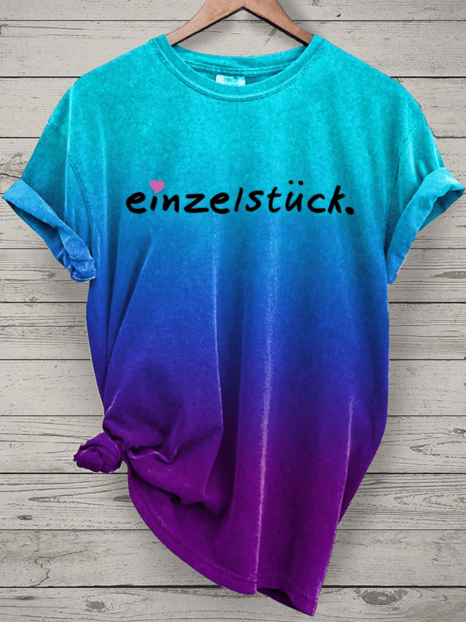 “Einzelstück”Damen-T-Shirt mit Rundhalsausschnitt