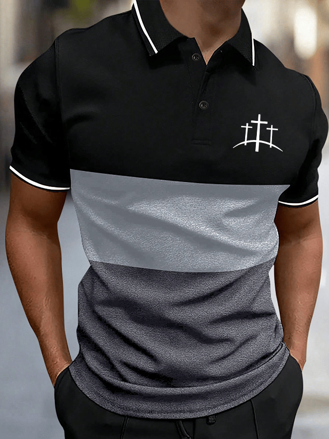 Men's Faith Print Polo Shirt