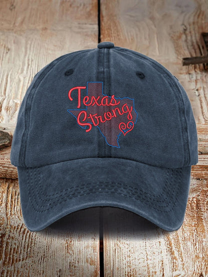Retro Texas Strong Print Baseball Cap