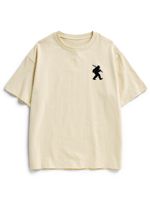 Bigfoot Loves Trout Unisex Heavyweight Cotton T-Shirt