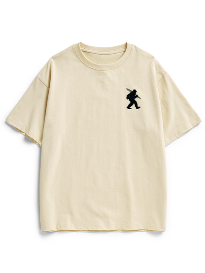 Bigfoot Loves Trout Unisex Heavyweight Cotton T-Shirt