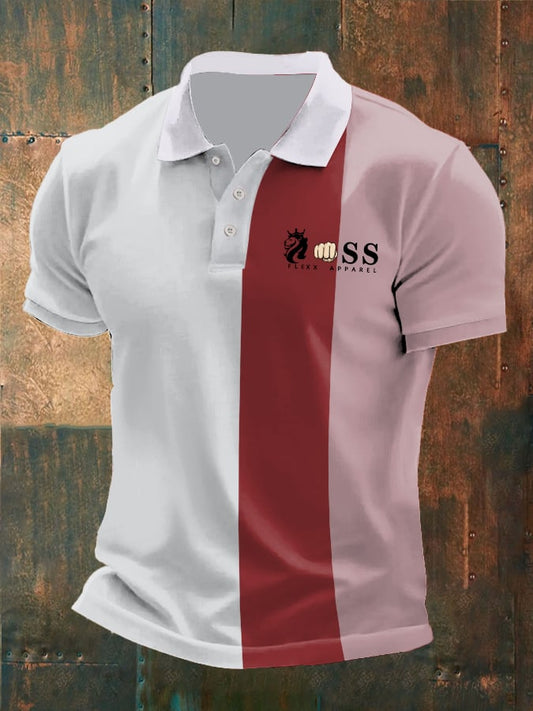 Lässiges Poloshirt mit Kontrastdruck für Herren