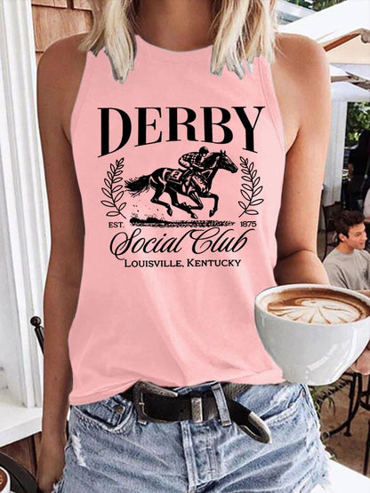 Women's Derby Day Print Casual Tank Top