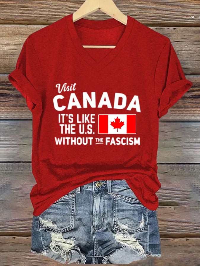 Women's It'S Like The Us Without The Fascism Print T-shirt
