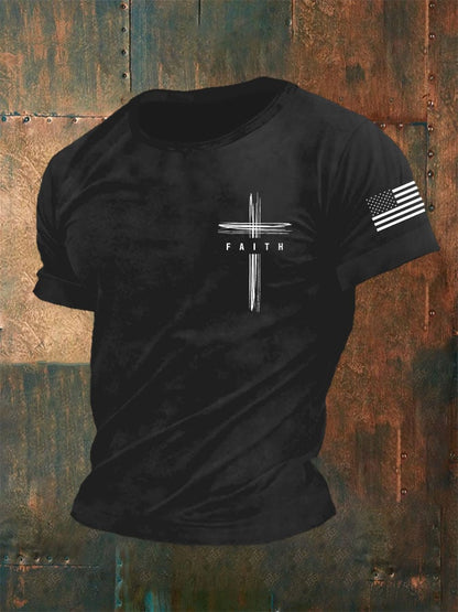 Men's Faith Print Casual T-Shirt
