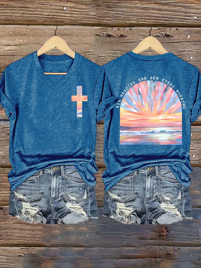 His Mercies  Are New Every Morning Print T-shirt