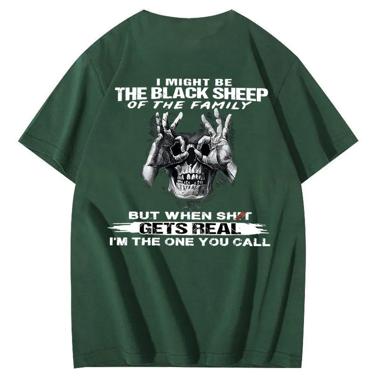 The Blacksheep Of  The Family Pattern Print 100%Cotton T-Shirt