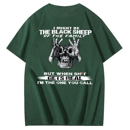 The Blacksheep Of  The Family Pattern Print 100%Cotton T-Shirt