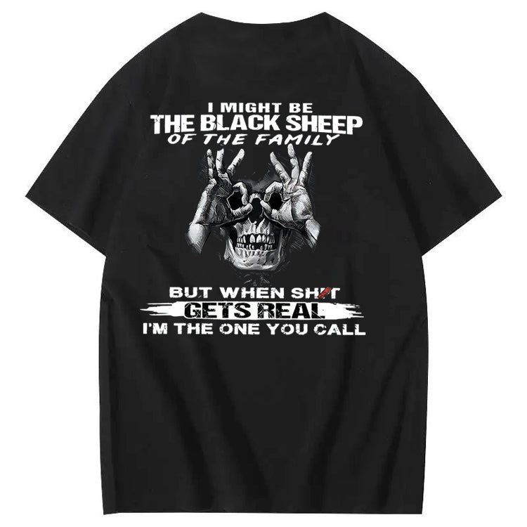 The Blacksheep Of  The Family Pattern Print 100%Cotton T-Shirt