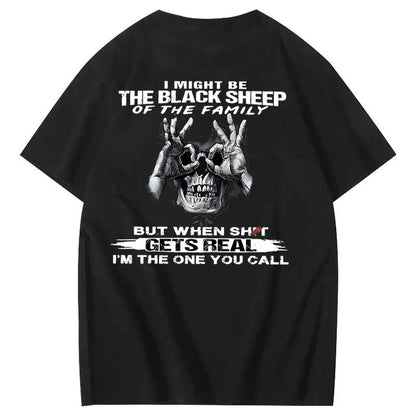 The Blacksheep Of  The Family Pattern Print 100%Cotton T-Shirt