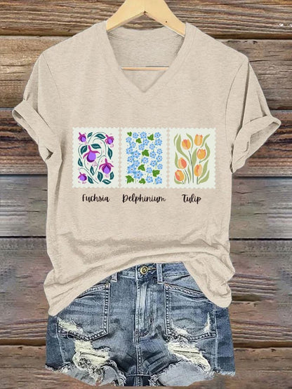 Women's  FTD Print Casual T-Shirt