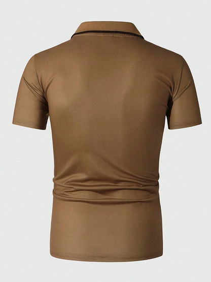 Lässiges Poloshirt für Herren mit Buchstabendruck