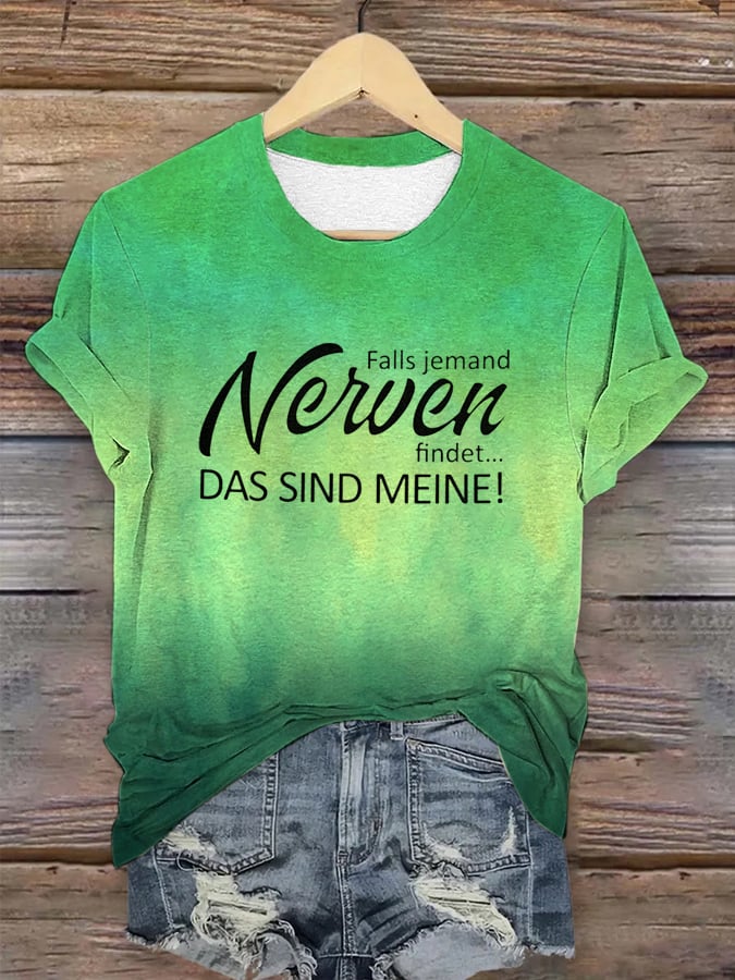 T-Shirt mit Aufdruck „Inspirierende Zitate“ für Damen