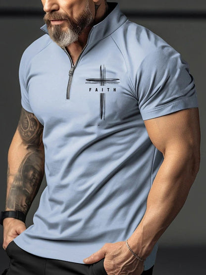 Men's Faith Print Polo Shirt