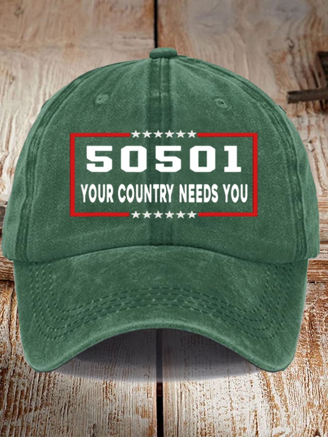 Unisex casual FTD washed cotton hat