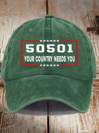 Unisex casual FTD washed cotton hat