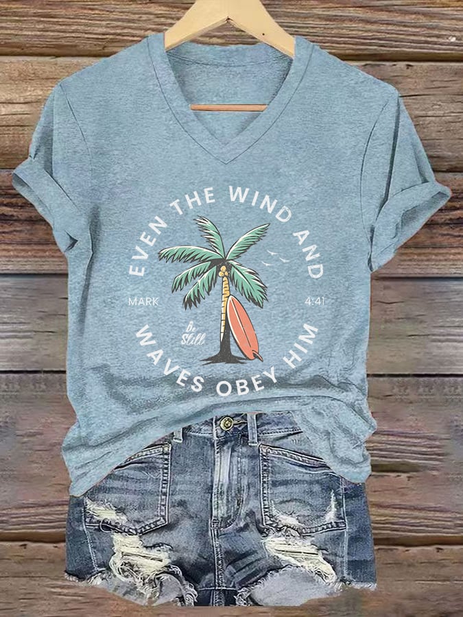 Women'S Casual Christian Scripture Graphic Print Short Sleeve T-Shirt