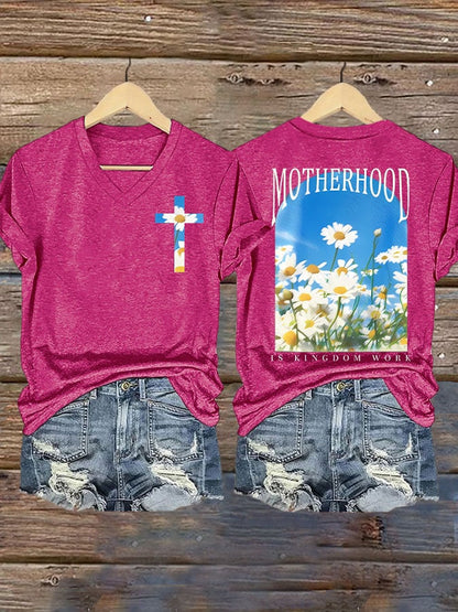 Motherhood is Kingdom Work Print T-shirt