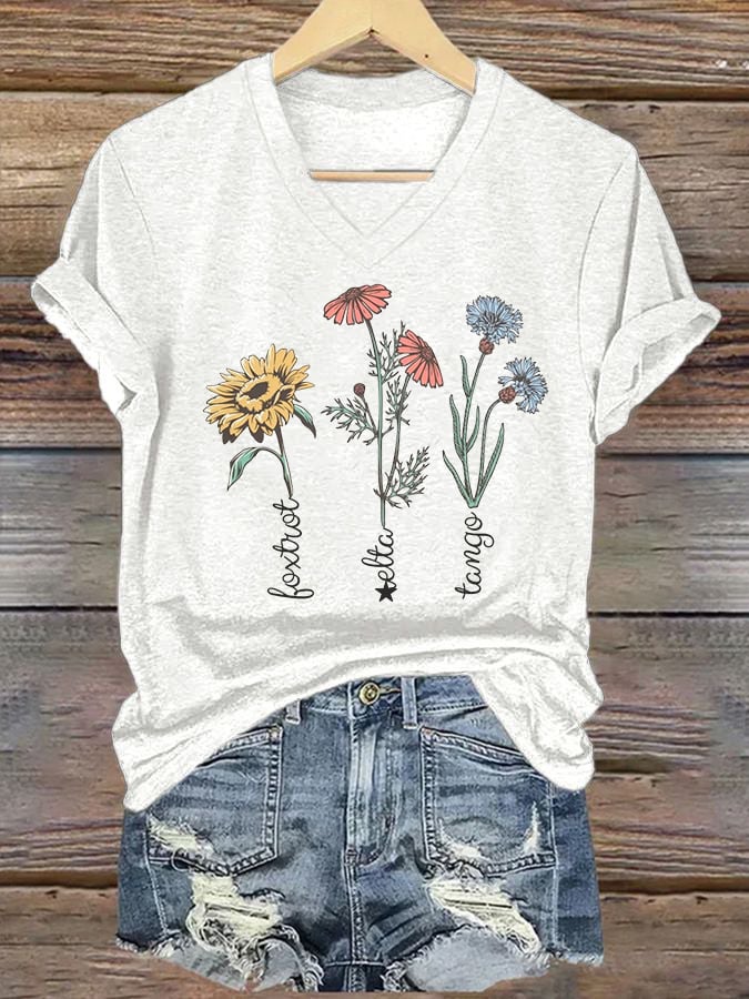 Women's Floral FDT Print T-Shirt