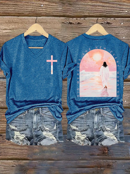 His Mercies  Are New Every Morning Print T-shirt