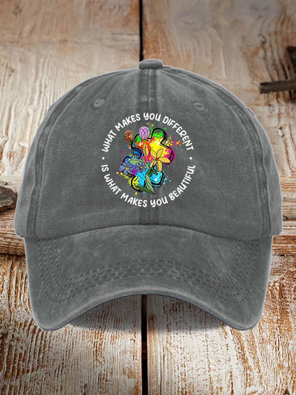 Unisex What Make You Different Make You Beautiful Print Baseball Cap