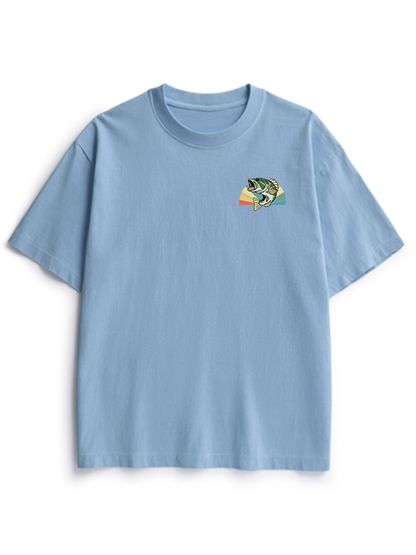 Hooked on the Reel Life Unisex Heavyweight Cotton T-Shirt
