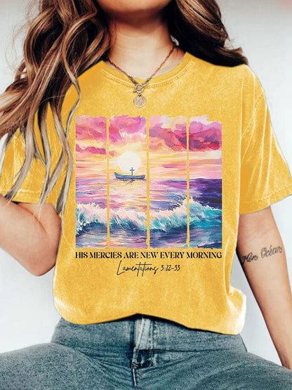Women's His Mercy is New Every Morning Print T-shirt