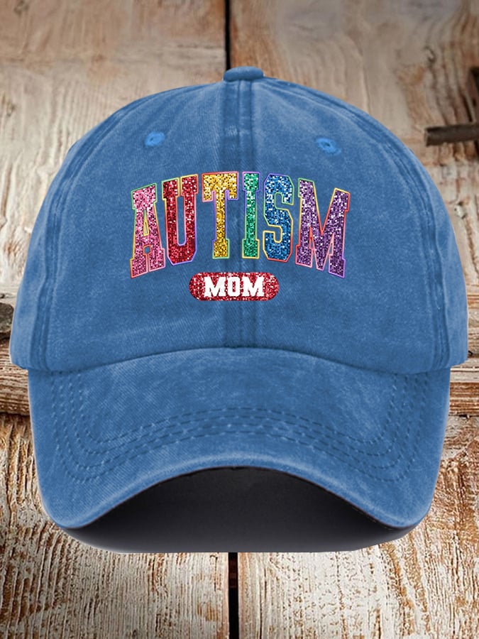 Unisex Autism Mom Print Baseball Cap