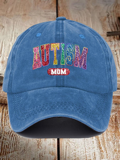 Unisex Autism Mom Print Baseball Cap