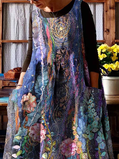 Relaxed Floral Pocket Print Dress