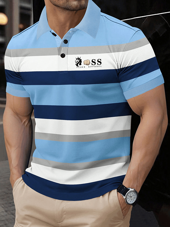 Lässiges Poloshirt für Herren mit Buchstabendruck