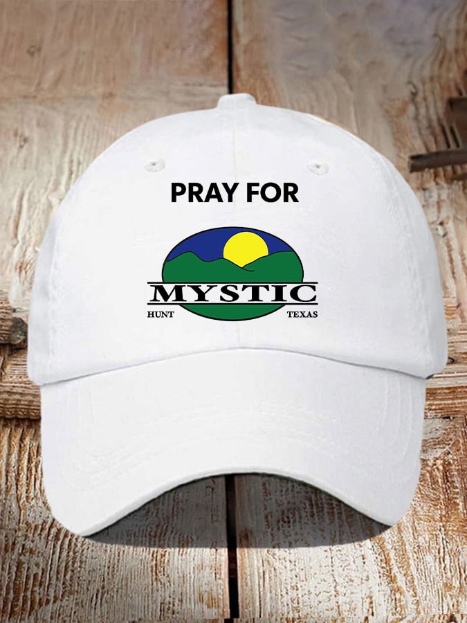 Retro Texas Strong Pray For Mystic Hunt Texas Print Baseball Cap