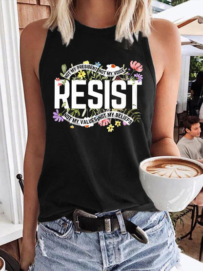 Retro Resist Not My President, Not My Voice, Not My Values, Not My Beliefs Print Vest