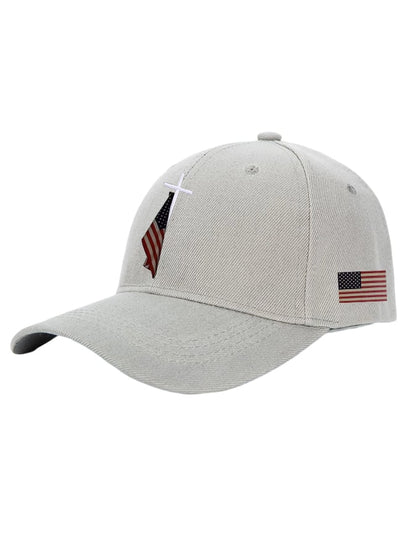 Unisex Flag Cross Print Baseball Cap