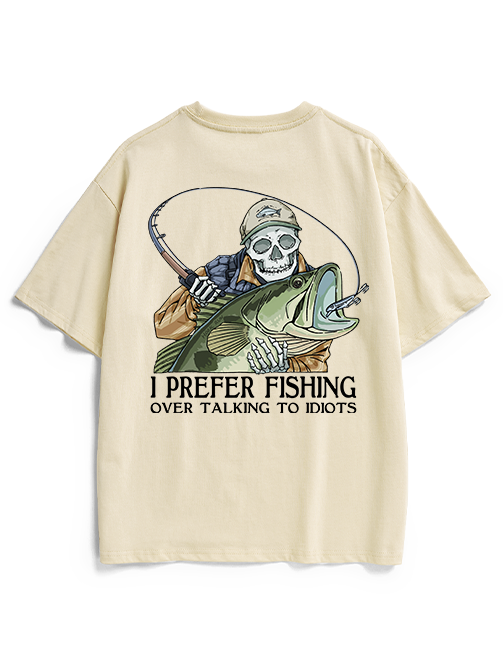 Talk Less Fish More Unisex Heavyweight Cotton T-Shirt